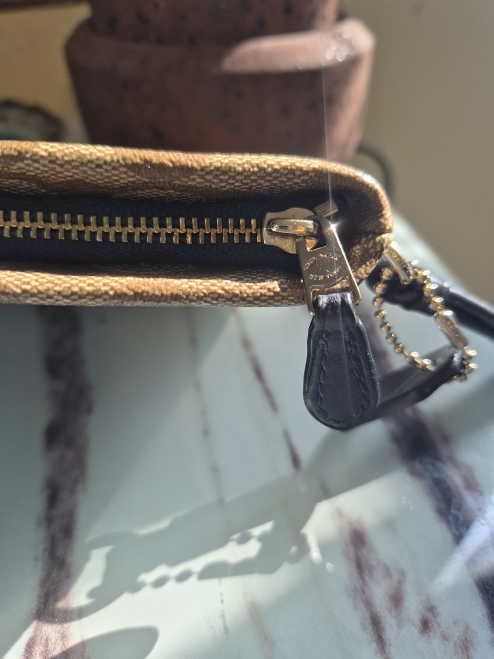 Coach Signature Varsity Stripe Wristlet - Picture 4 of 12